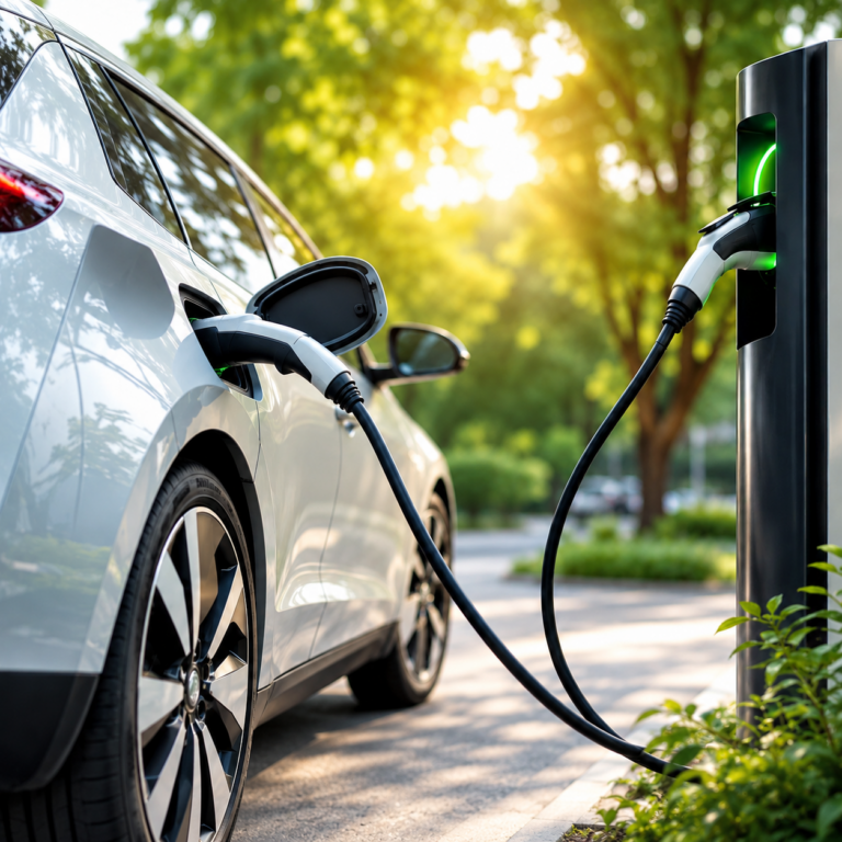 Auto elettrica ricarica
