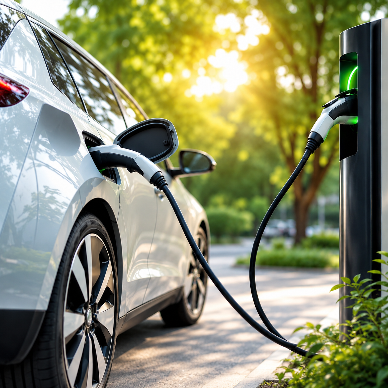 Auto elettrica ricarica